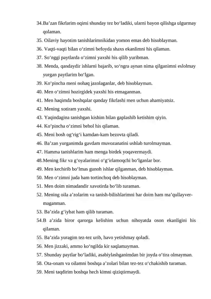 QISQARTIRILGAN KO‘P OMILLI SHAXS SO‘ROVNOMASI (SMIL) 3