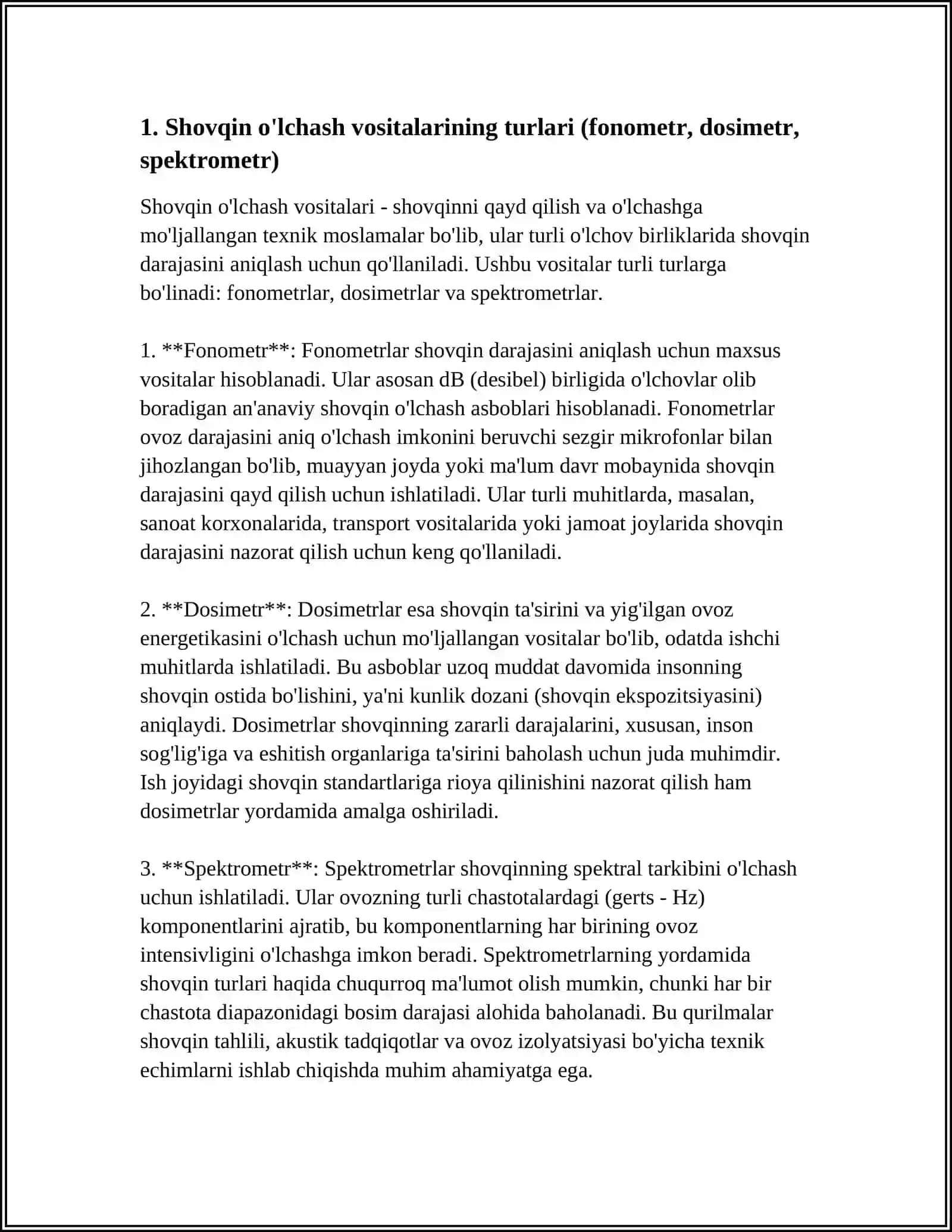 SHOVQIN O’LCHASH VOSITALARI(SHUMAMERTLAR) 3