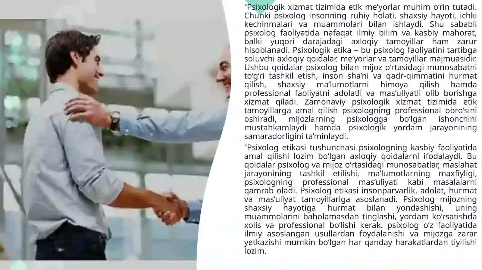 Amaliyotchi psixologning etikaviyta moyillari va kasbiyetikasi 3