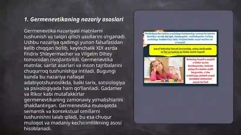 Germenevtik yondashuv. Asoslangan nazariya yondashuvi 3