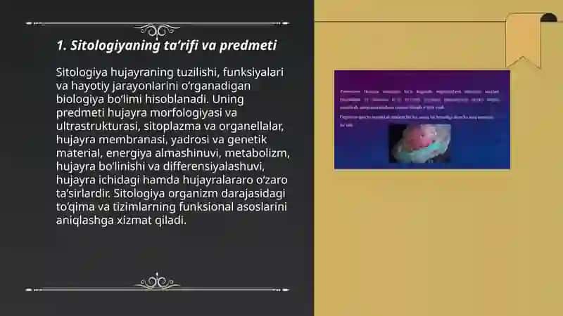 Umumiy sitologiya asoslari, tarixi va oʻrganish uslublari 3