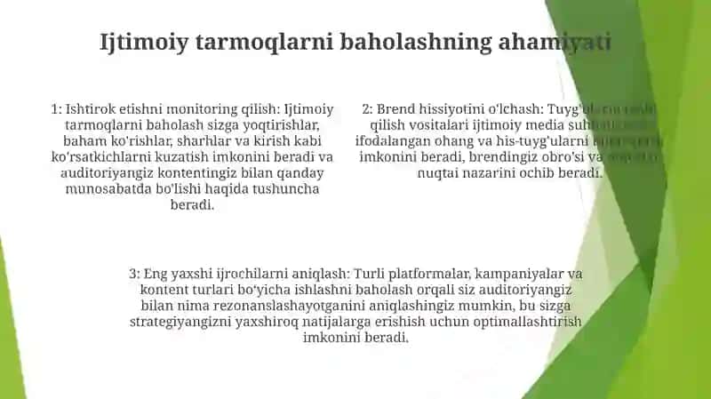 Ijtimoiy Mediani Baholash 3