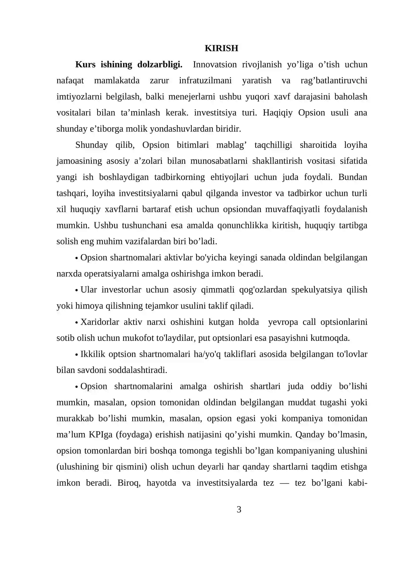 YEVROPA OPSIONLARI 3