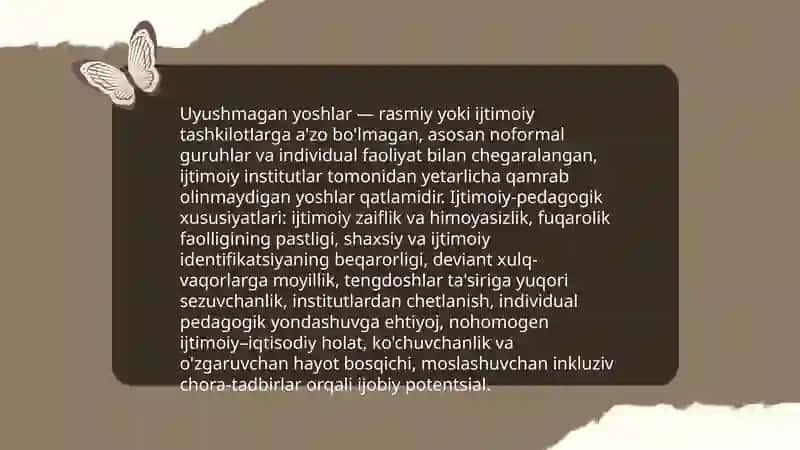 Uyushmagan yoshlar bilan olib boriladigan ijtmoiy-pedagogik ish 3