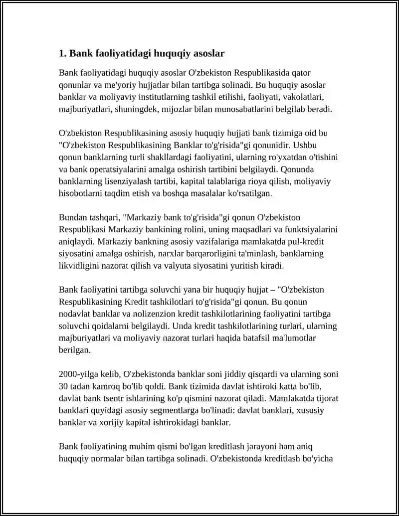 O'zbekiston Respublikasi Banklar to'g'risida qonun 3