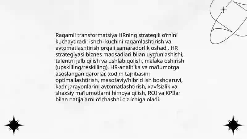 Zamonaviy sharoitlarda inson resurslarini boshqarishning tutgan o’rni va strategiyasi 3