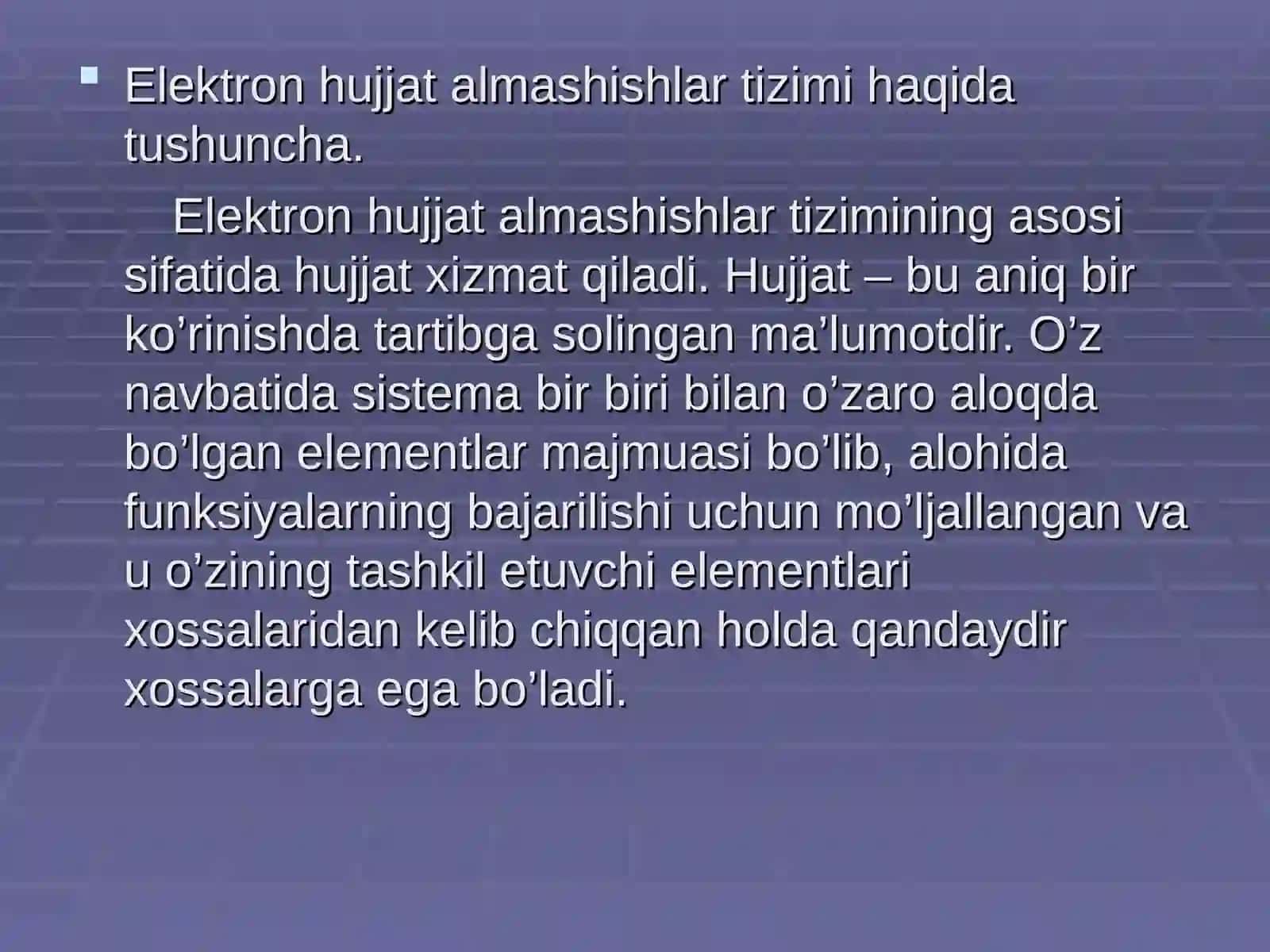 Elektron hujjat almashish tizimlari 3