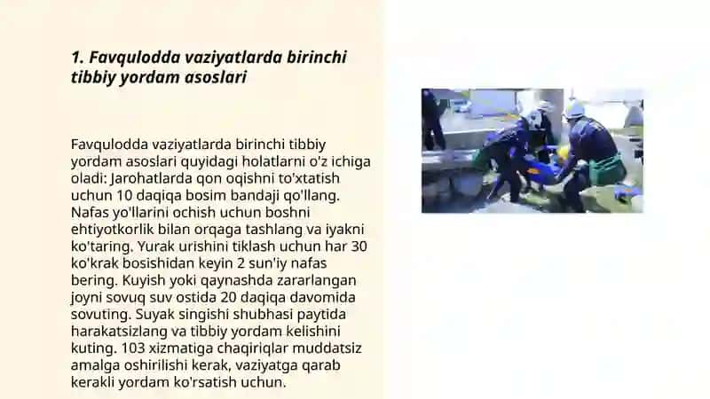 Favqulodda vaziyatlarda birinchi tibbiy yordam asoslari 3