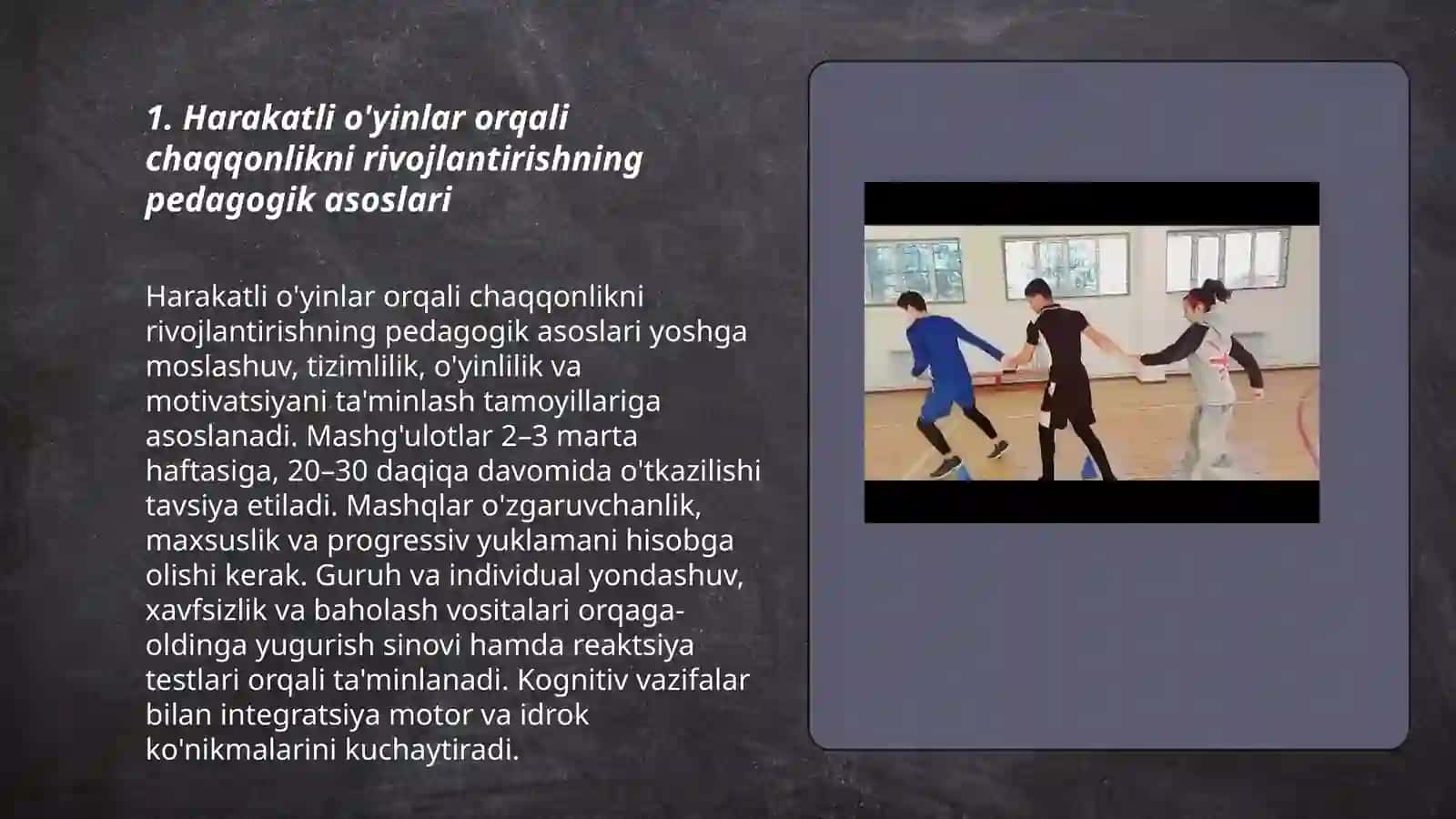 Harakatli òyinlar orqali chaqqonlik va tezkorlikni rivojlantirish 3