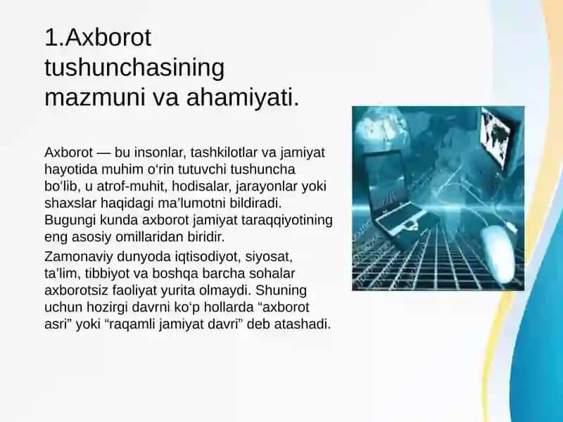 axborot nima va uning manbalari 3