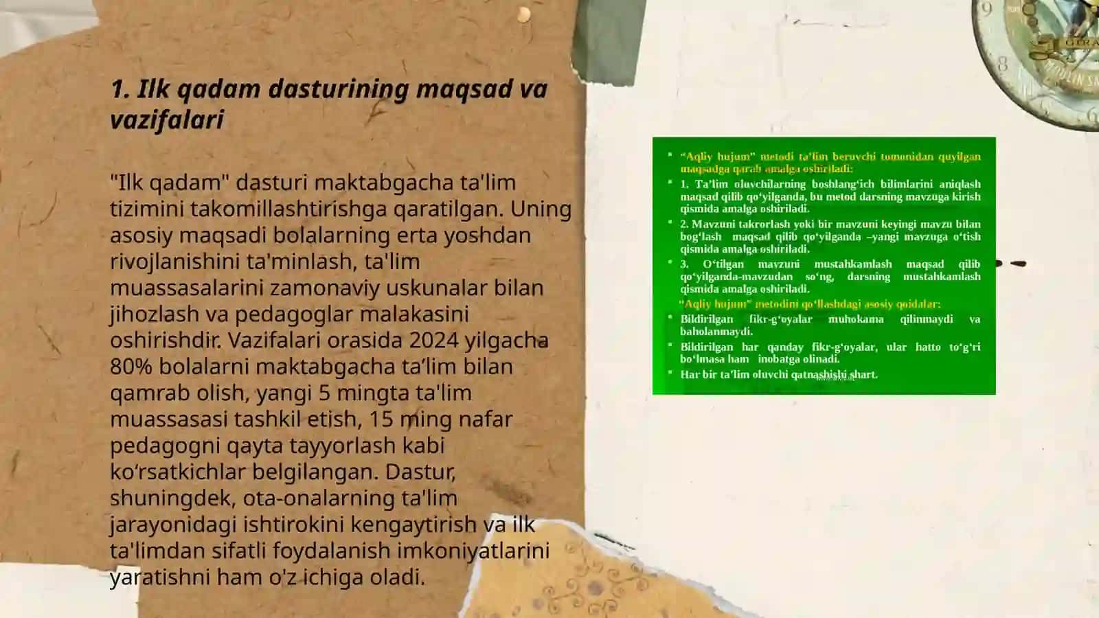 Ilk qadam dasturi 3