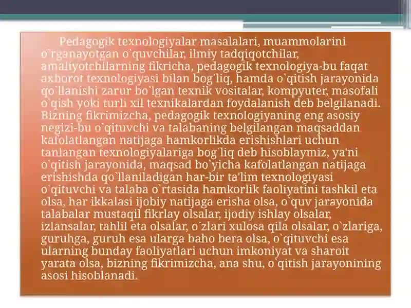 Pеdagogik tеxnologiyalar masalalari 3