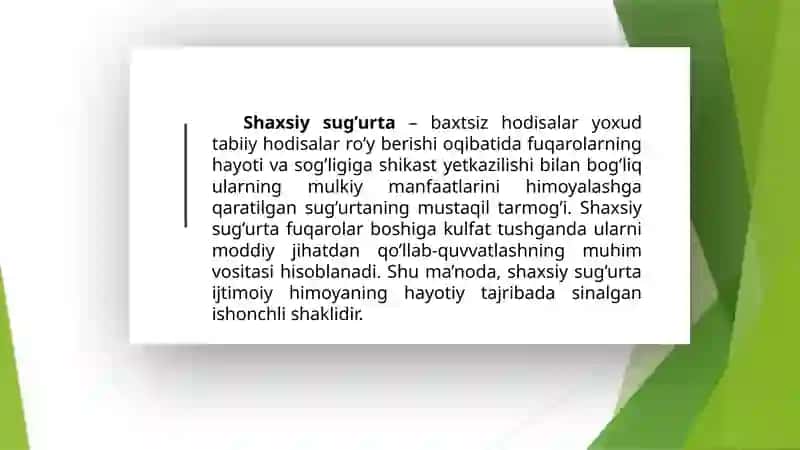 Shaxsiy sug‘urta, Hayot sug’urtasi 3