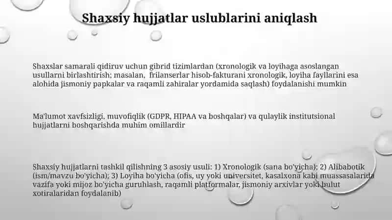 Shaxsiy ish qog'ozlari uslubi 3