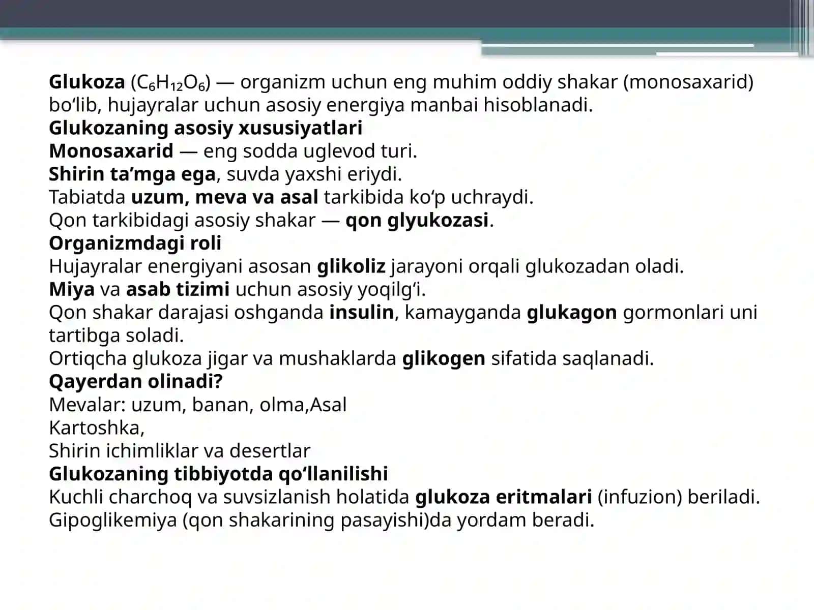 Qandlidiabetka salligi biokimyosi: ketonuriya va ketonemiya 3