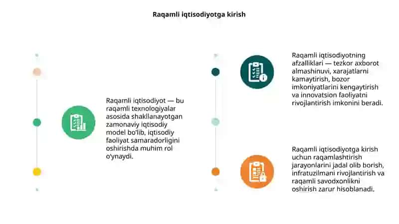 Raqamli iqtisodiyot. Raqamli iqtisodiyotning afzalliklari. 3