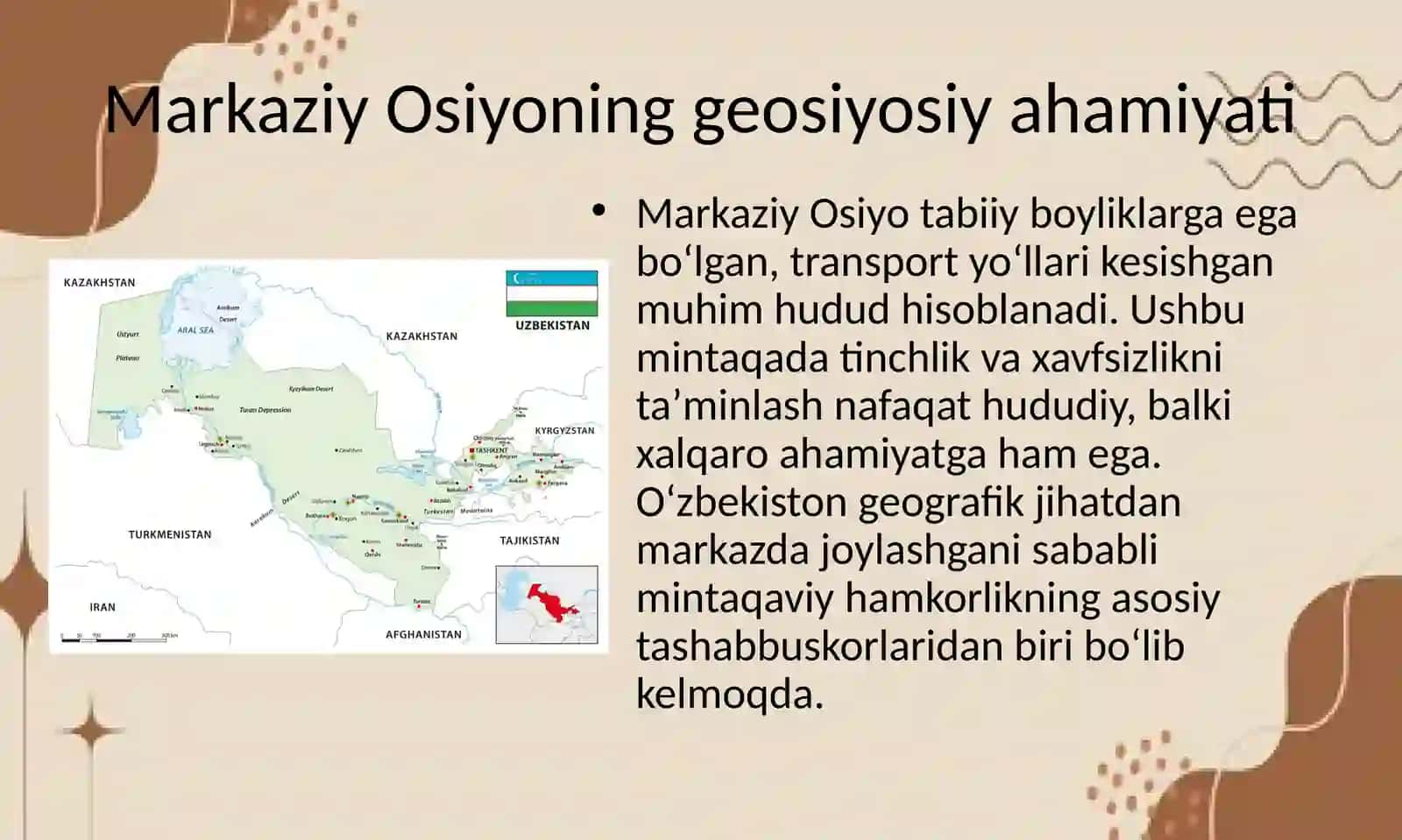 O‘zbekistonning Markaziy Osiyoda Tinchlik va Barqarorlikni Taʼminlashda Giʼrni 3