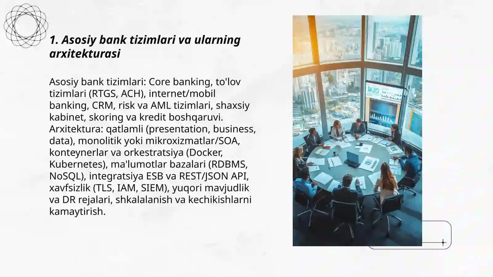 Asosiy bank tizimlari va elektron to'lov texnologiyalari 3