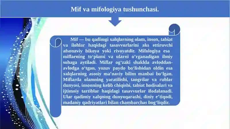 Miflar va mifologiya 3