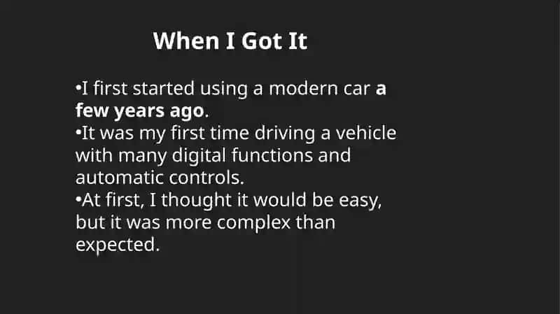 A Piece of Technology I Find Difficult to Use: A Modern Car 3