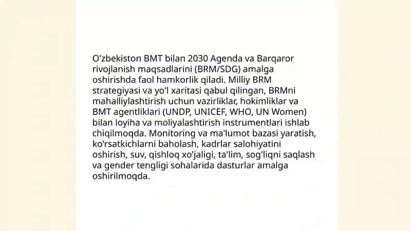 O'zbekistonning xalqaro tashkilotlar bilan hamkorlik aloqalari 3