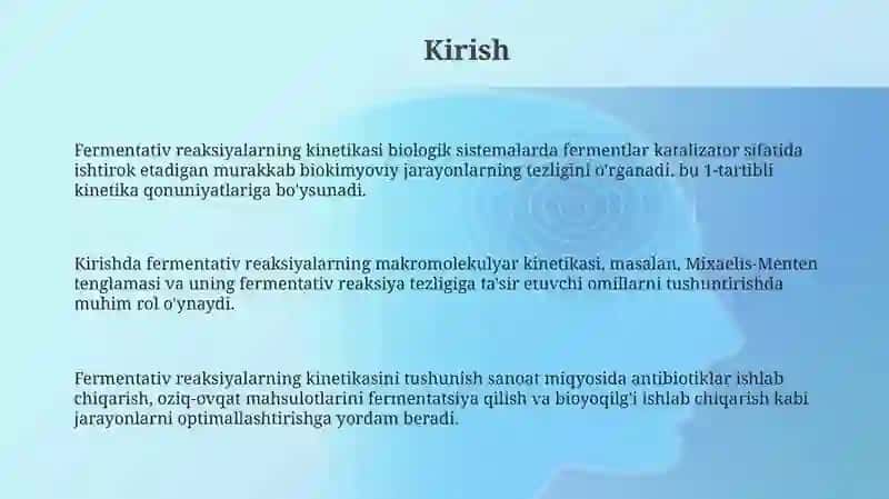 Fermentativ reaksiyalar kinetikasi 3