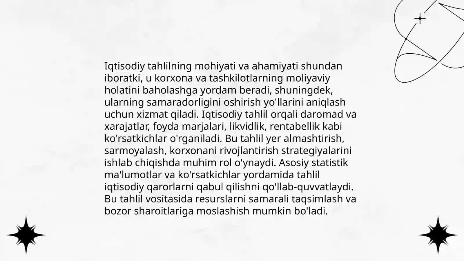 Iqtisodiy tahlil fanining predmeti 3