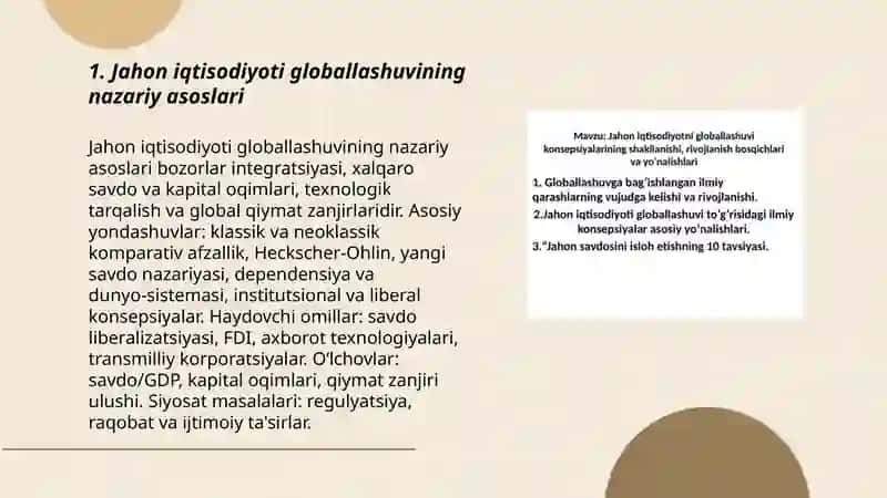 Jahon iqtisodiyoti globallashuvi to’g’risidagi ilmiy konsepsiyalarninig asosiy yo’nalishlari 3