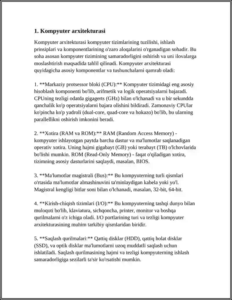Kompyuter tashkil etilishida ko'p satihlik 3