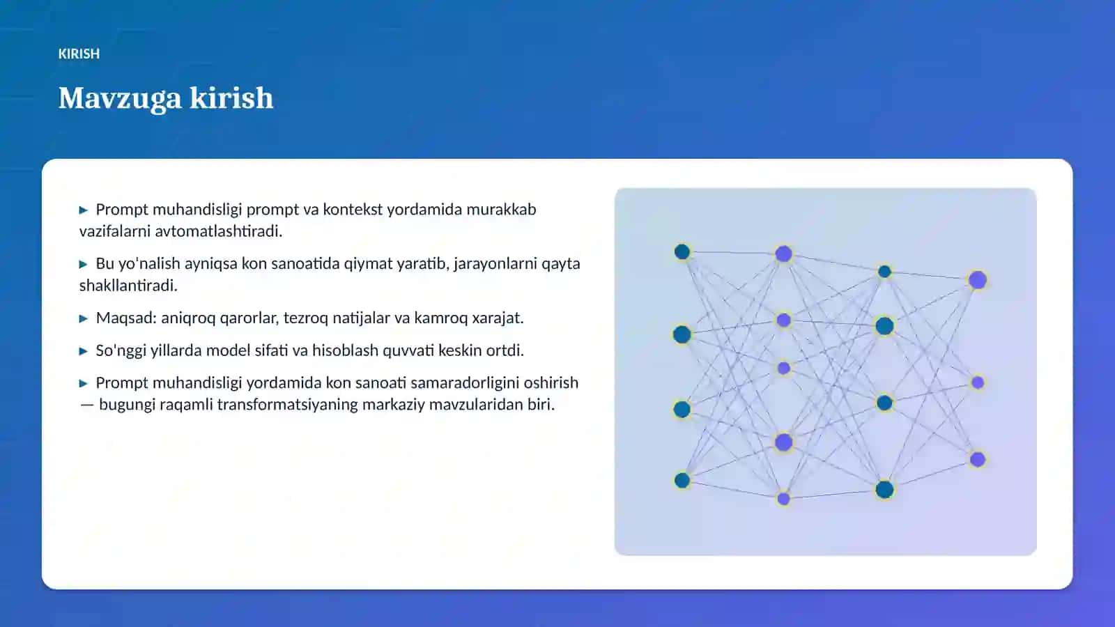 Prompt muhandisligi yordamida kon sanoati samaradorligini oshirish 3