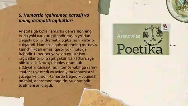 Aristotelning "Poetika" asarini o‘rganish, sharhini yozish 3