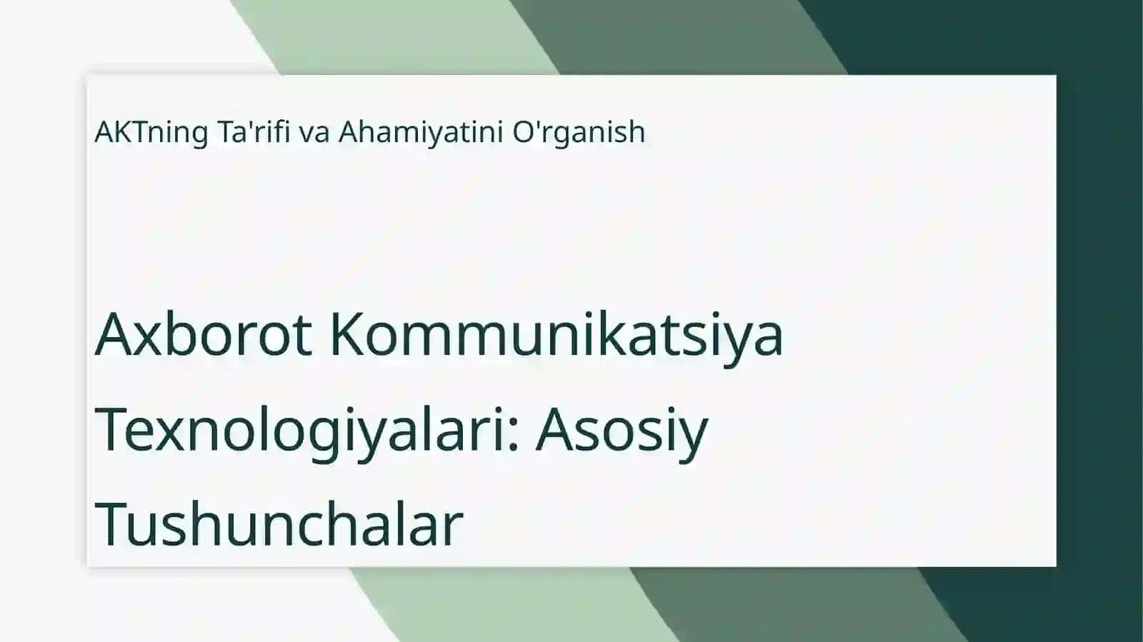 Axborot Kommunikatsiya Texnologiyalari 3