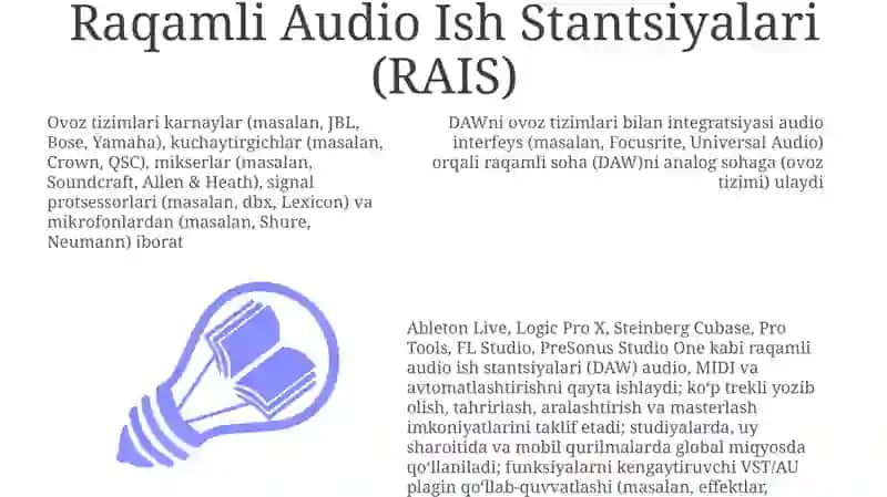 Raqamli Audio Ish Stantsiyalari (RAIS) 3