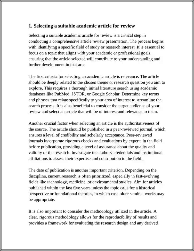 Selecting a Suitable Academic Article for Review 3