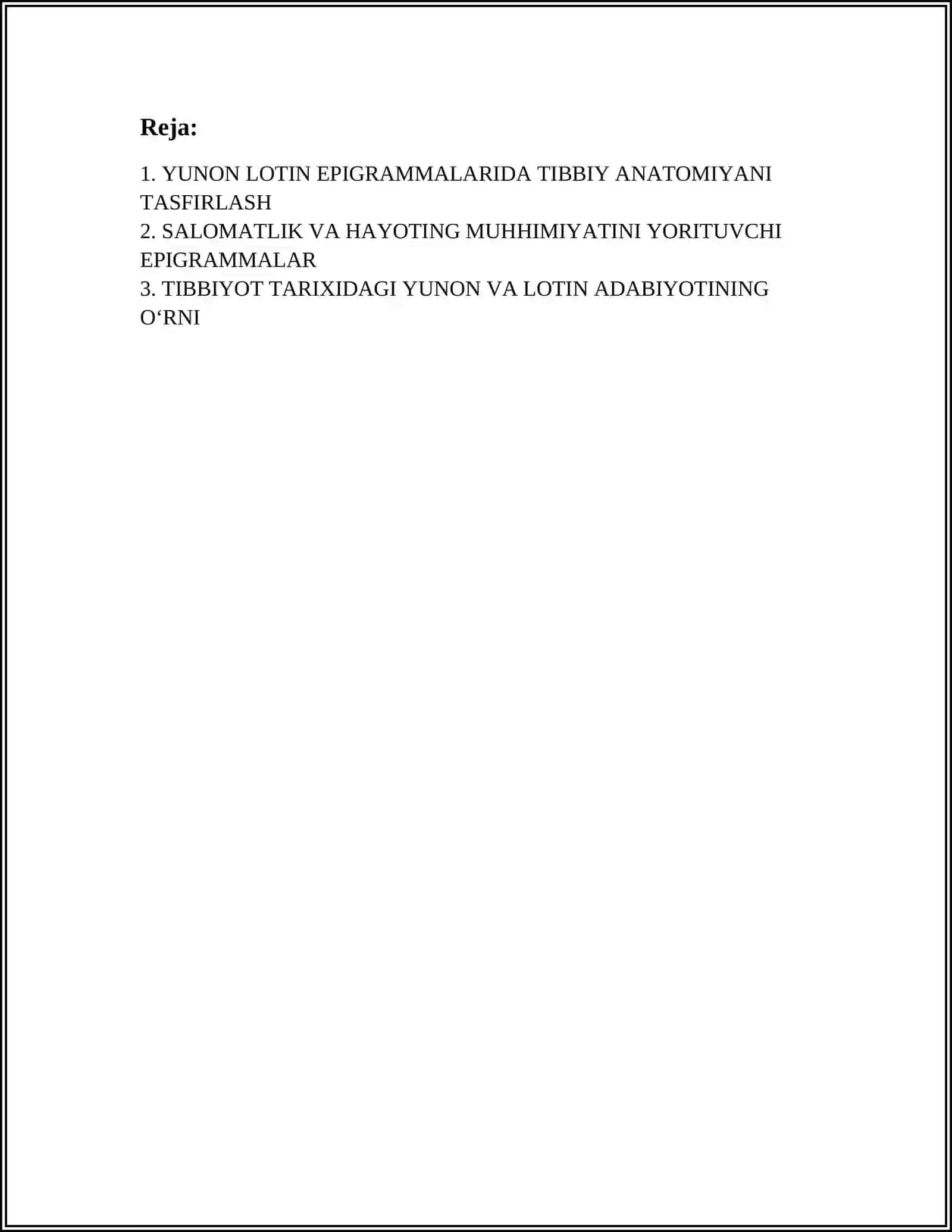 YUNON LOTIN EPIGRAMMALARIDA TIBBIYOT VA SALOMATLIK 3