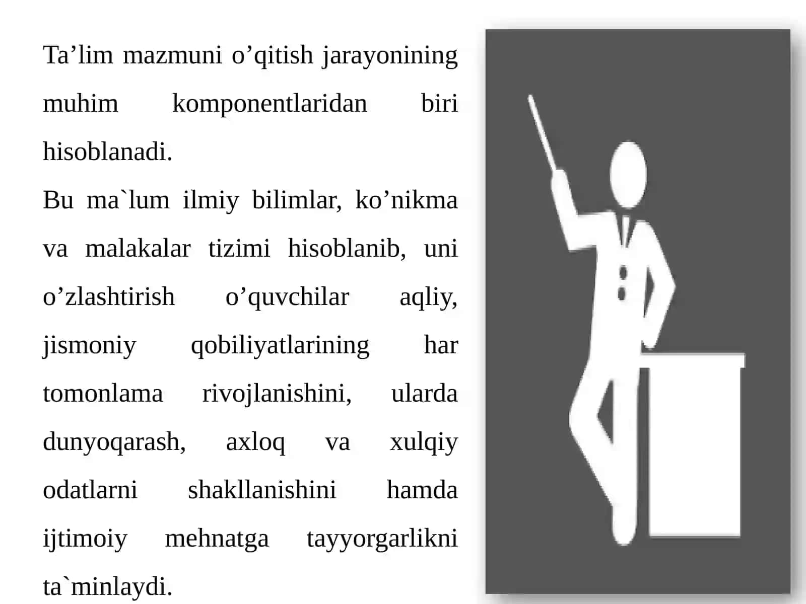 Ta’limning maqsad va vazifalari. Ta’lim mazmuni 3