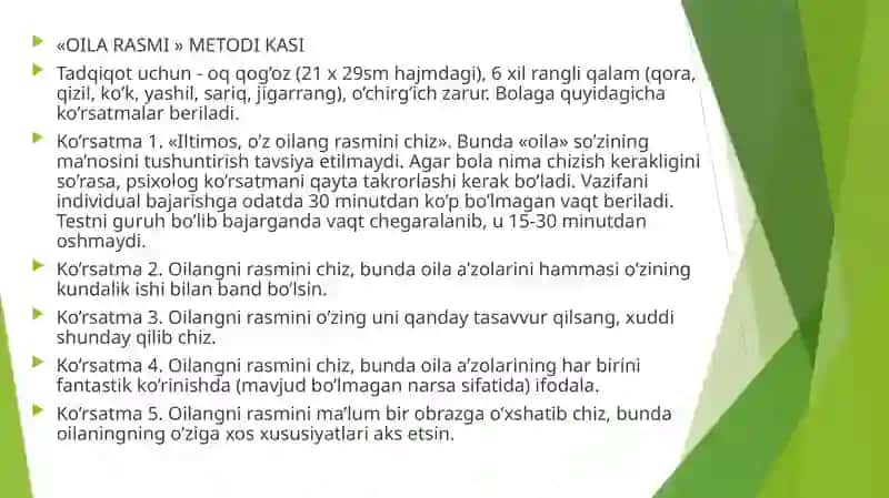 Oilarasmi Metodikasi 3