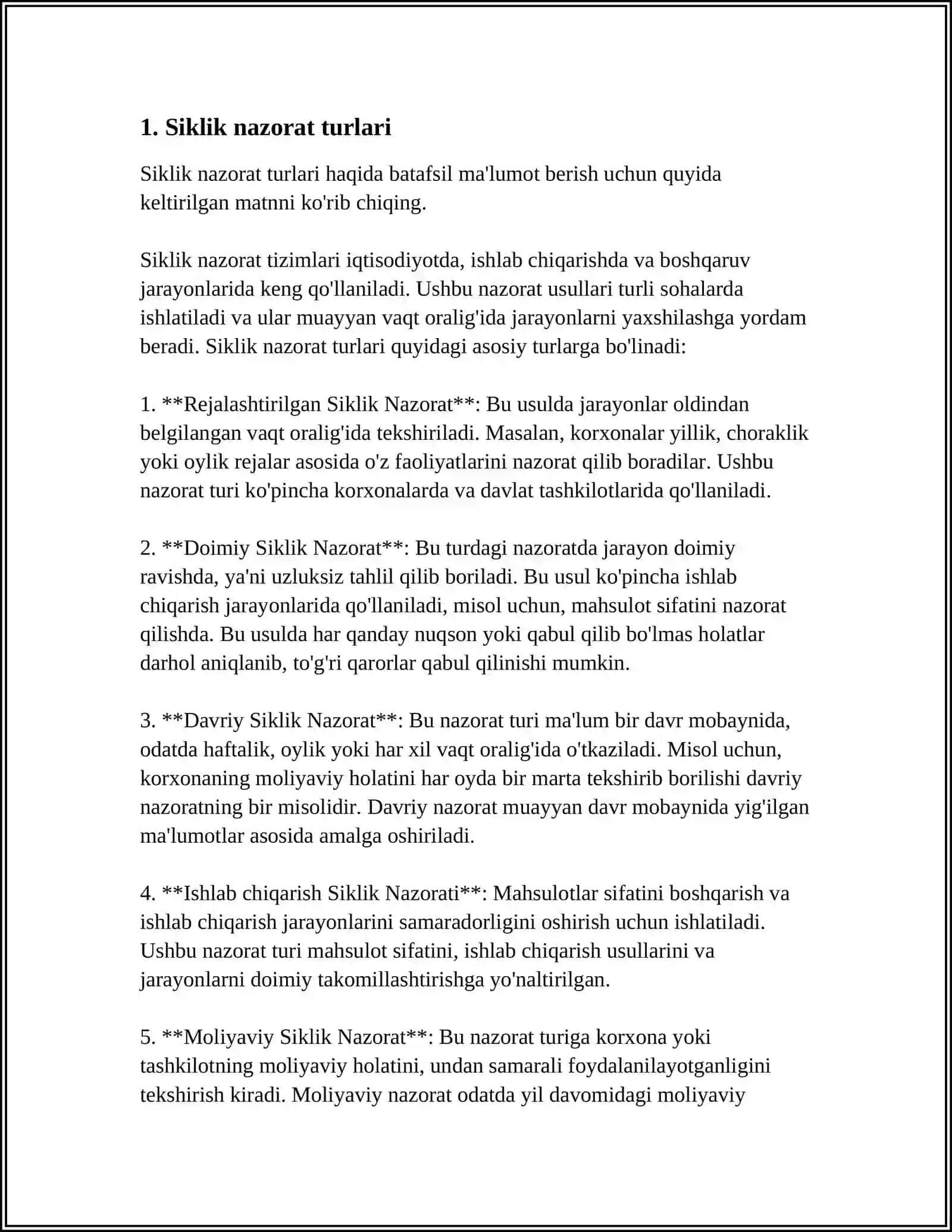 SIKLIK NAZORATLI TIZIM QURISHNING UMUMIY PRINTSIPLARI 3