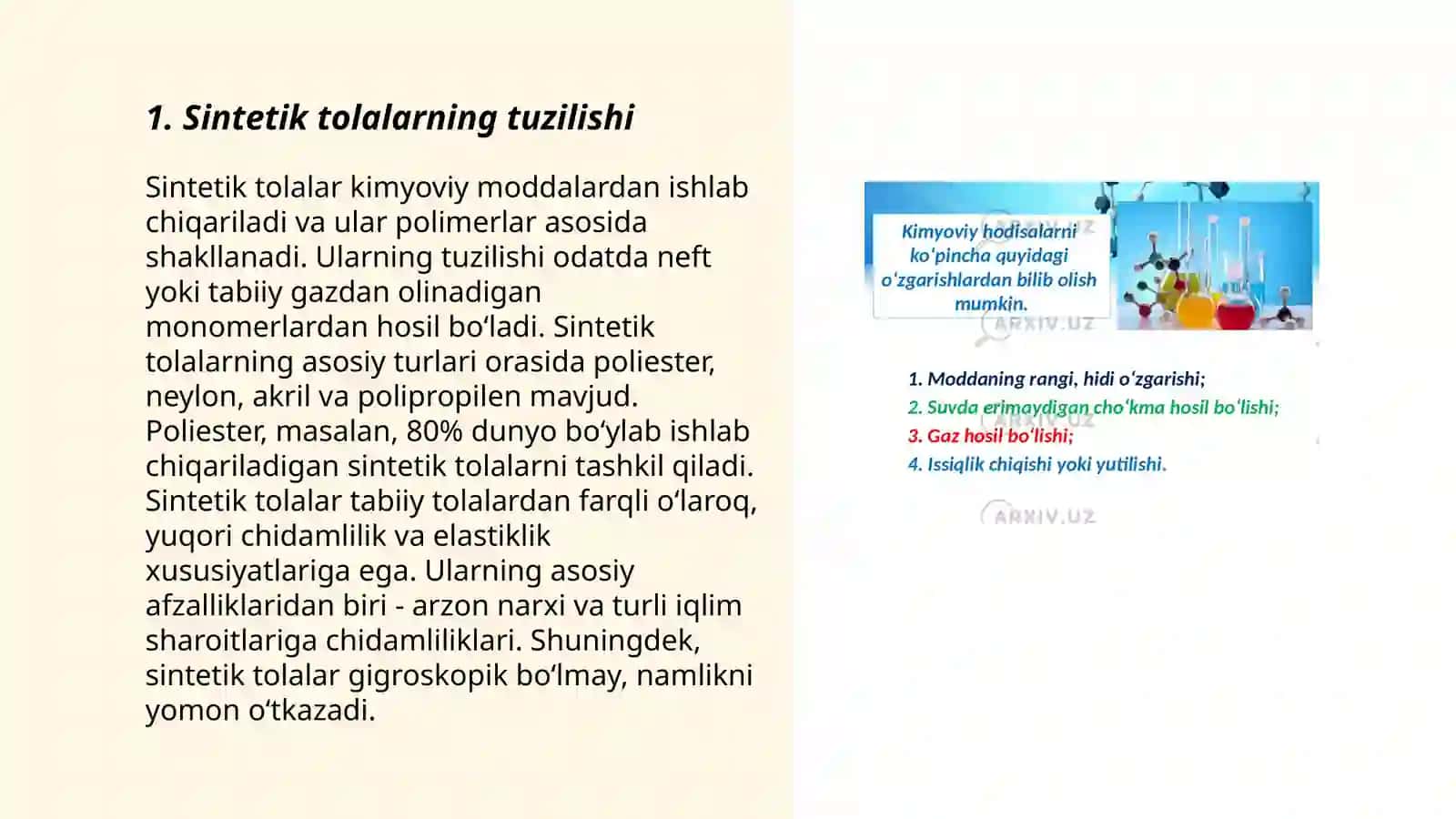 Sintetik tolalarning fizik-mexanik xossalari 3