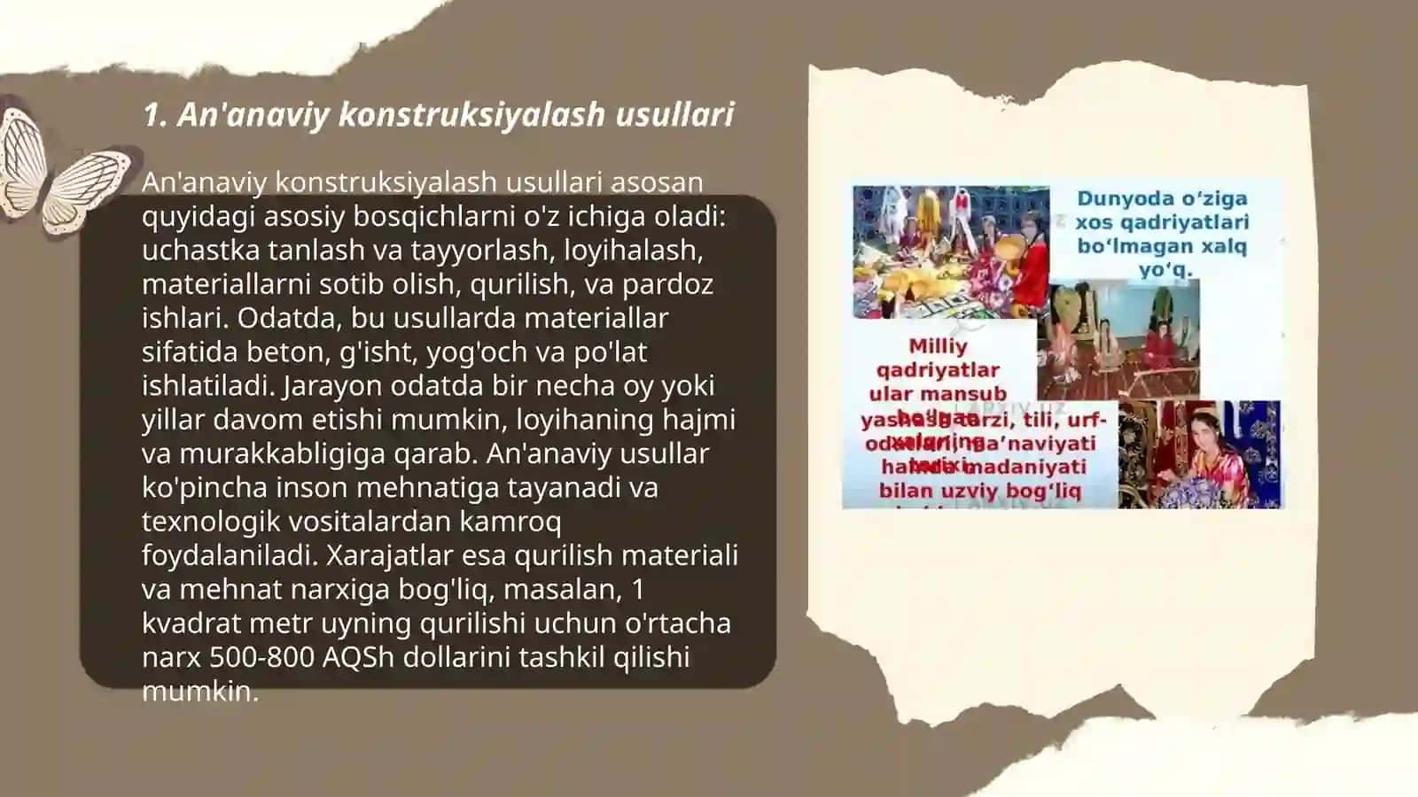 Turli konstruksiyalash usullari va ularning o`ziga xos parametrlari 3