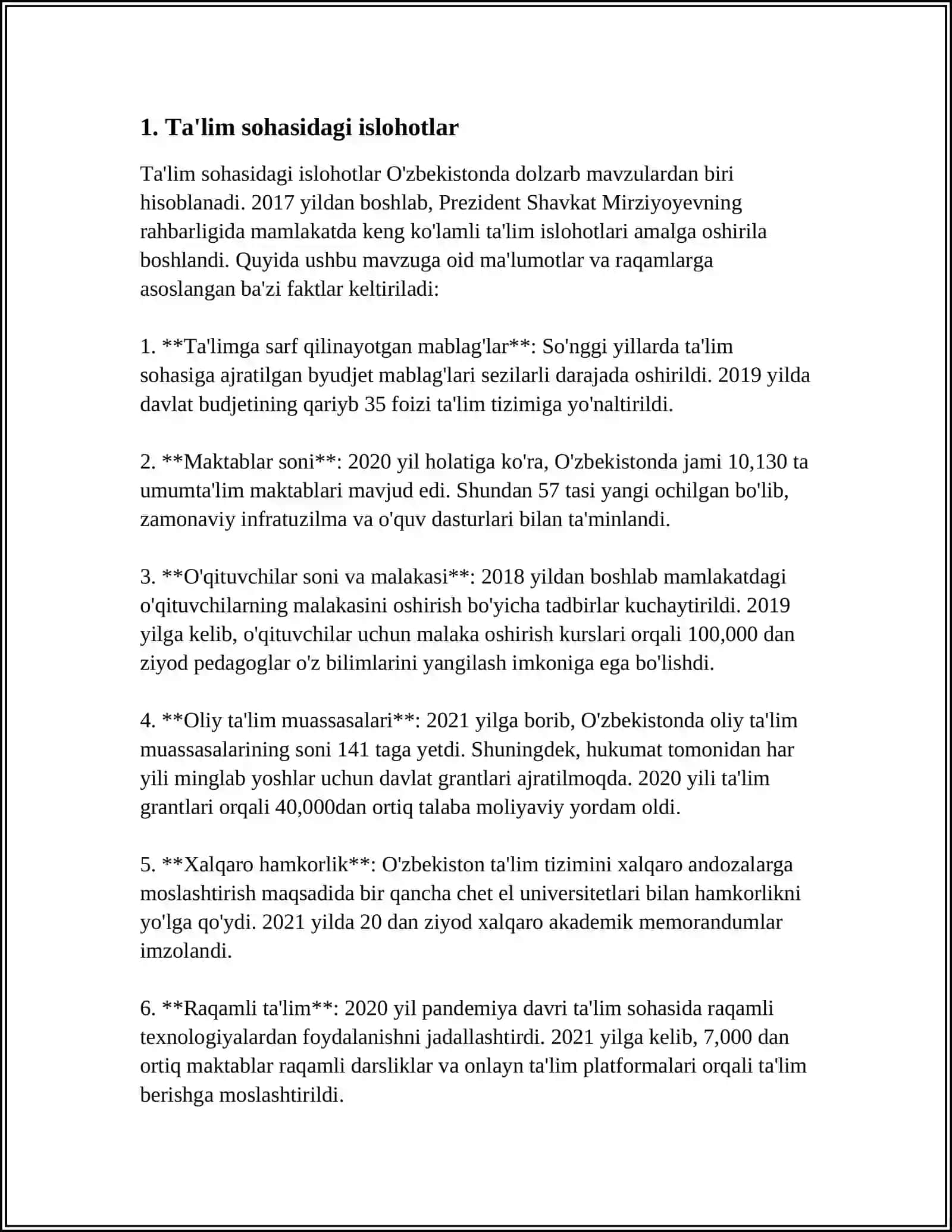 ÒZBEKISTONDA IJTIMOIY SOHADA AMALGA OSHIRLAYOTGAN ÒZGARISHLAR MAZMUN VA MOHIYATI 3