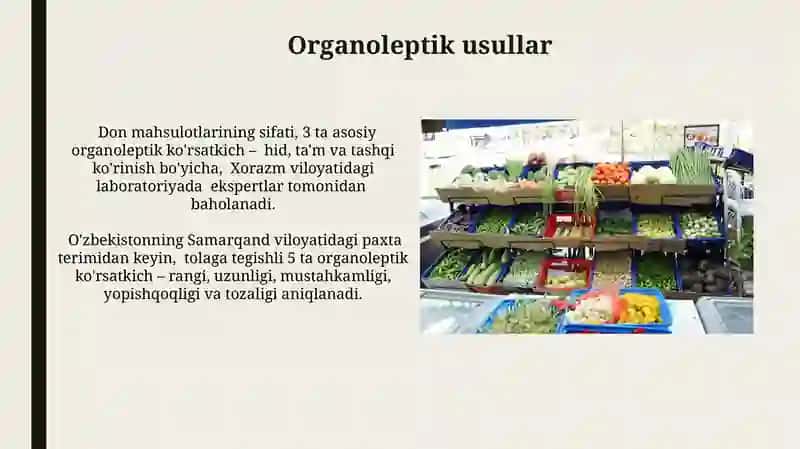 Qishloqxo jalik mahsulotlarining sifat ko'rsatkichlarini aniqlashusullari 3