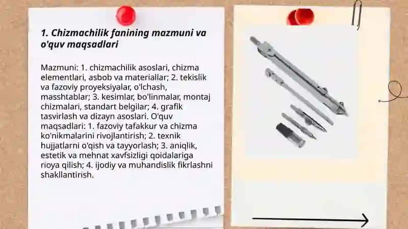 Chizmachilik bo'yicha Umumiy o'rta ta'lim maktablari 3