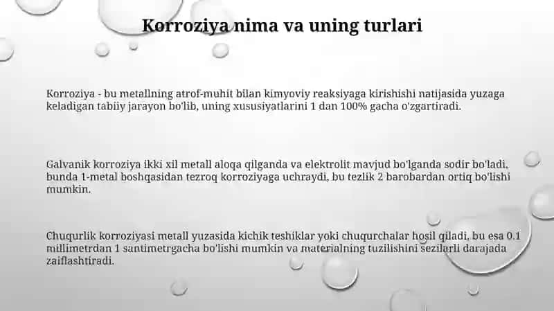 Uydakorroziyaniyoʻqotishusullari 3