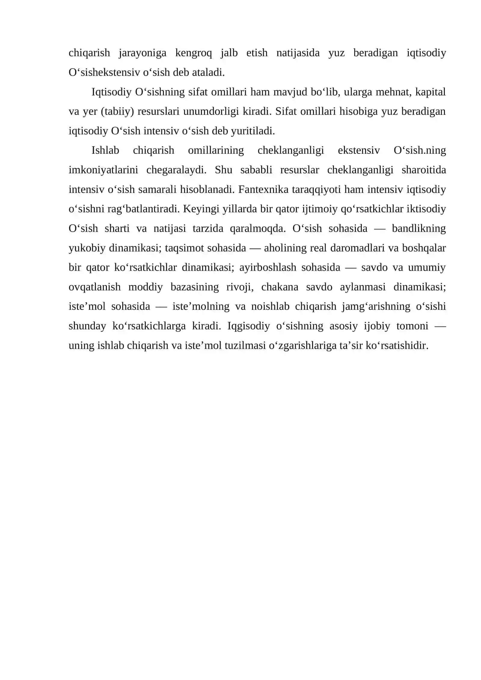Iqtisodiy o‘sishning neoklassik modellarini empirik qo‘llanilishi 3
