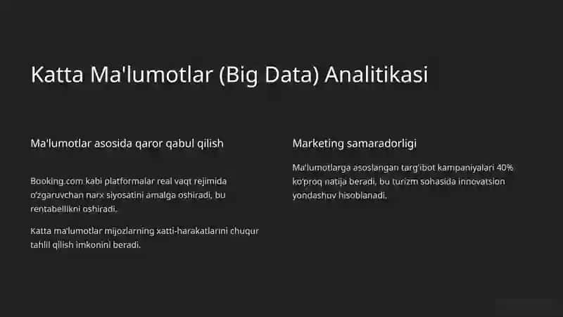 Turizm Sanoatida Raqamli Texnologiyalarning Global Tendentsiyalari 3