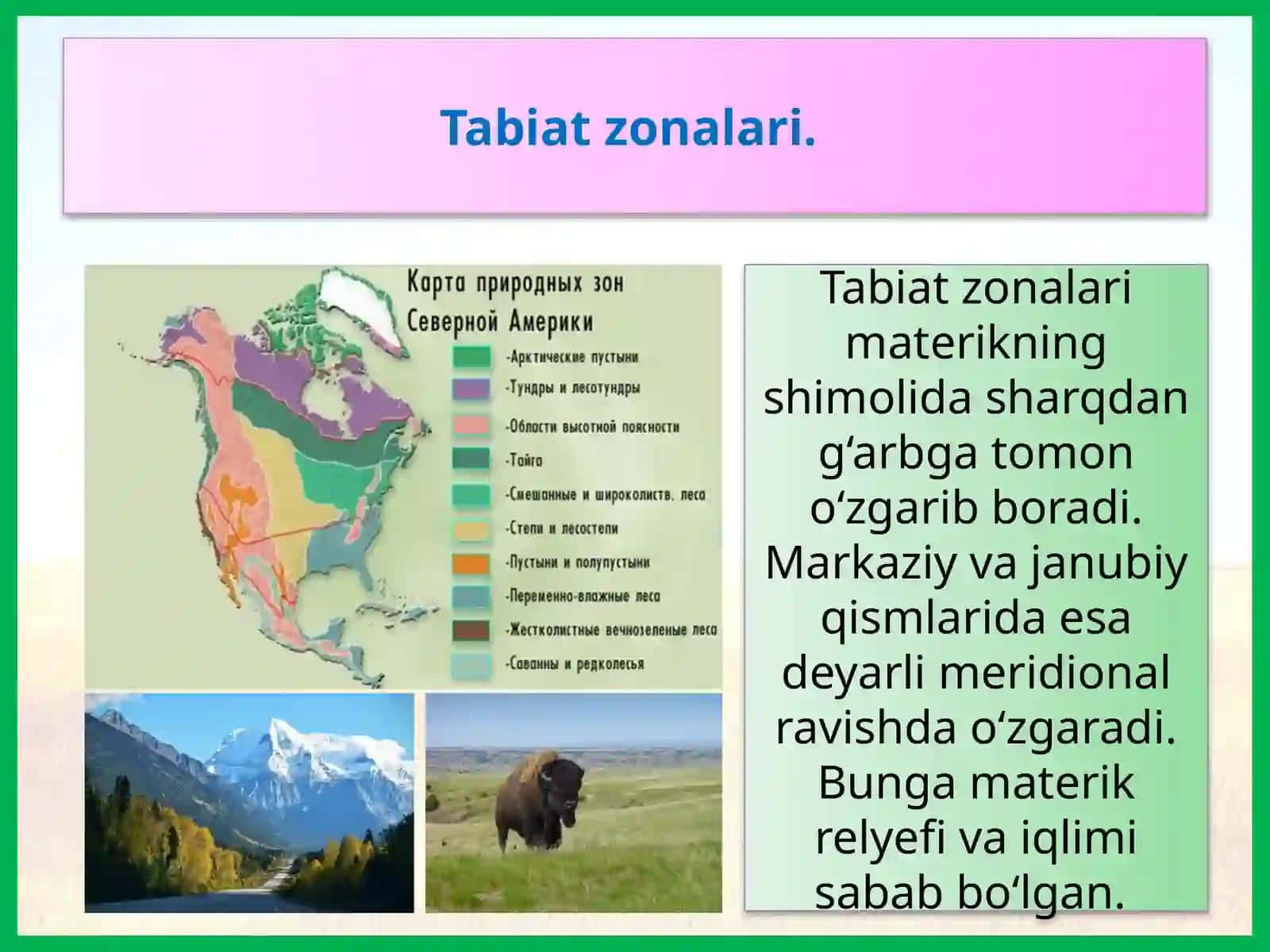 Shimoliy Amerika ning tabiat zonalar va balandlik mintaqalari 3