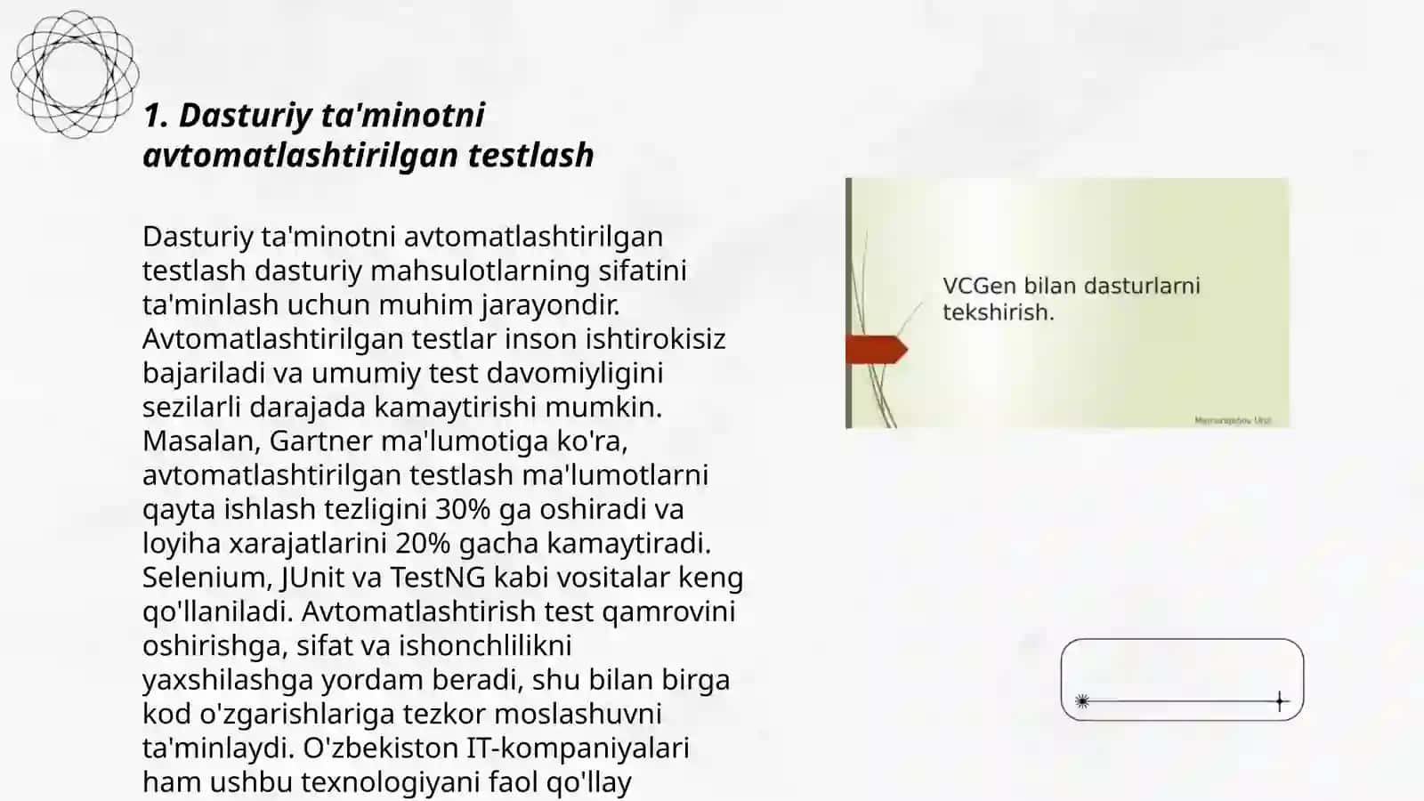 Dasturlarni xatolarini tekshirish va testlash 3