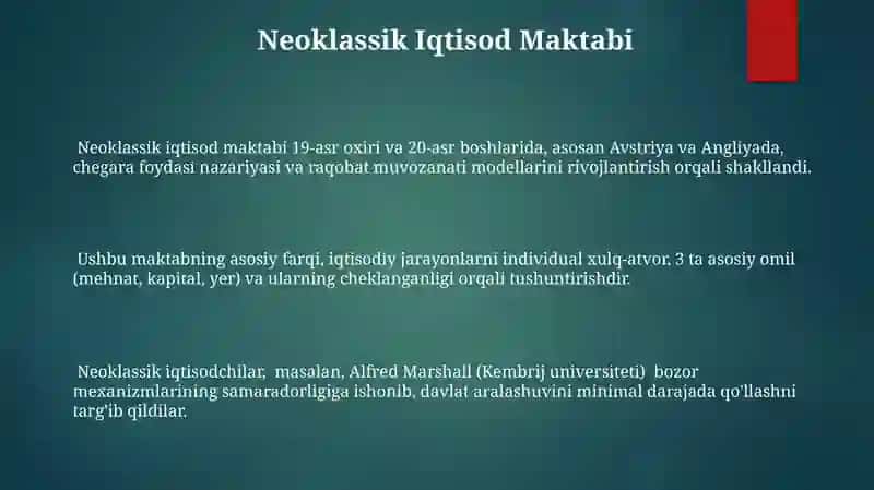 Buyuk Iqtisodchilarning Asosiy Taʼlimoti 3