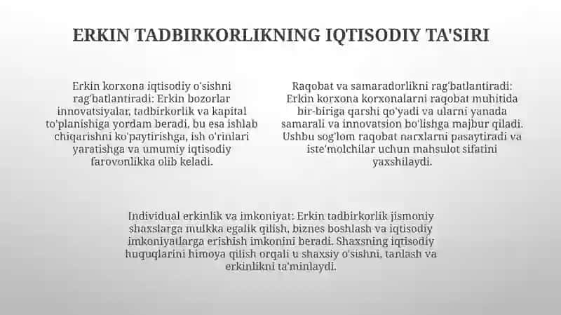 Tadbirkorlik Va Mehnat Qilish Erkinligi 3